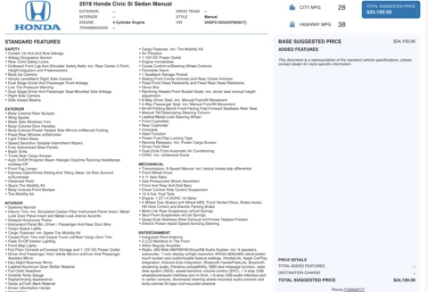 More photos of 2018 Honda Civic Si Sedan Si at Auto Boutique Ohio, OH