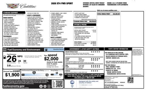 Photos of 2020 Cadillac XT4 FWD Sport for sale in Columbus, OH at Auto Boutique Ohio