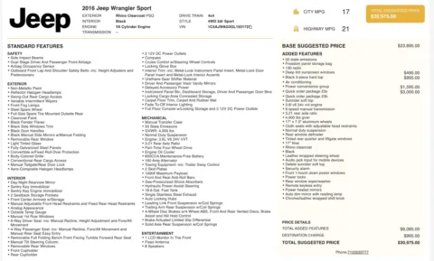 More photos of 2016 Jeep Wrangler Sport at Auto Boutique Ohio, OH