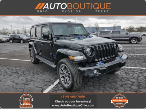 Black 2022 Jeep Wrangler 4xe Unlimited Sahara High Altitude for sale in Columbus, OH