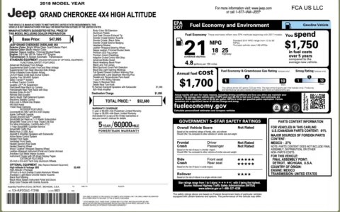 More photos of 2018 Jeep Grand Cherokee High Altitude at Auto Boutique Ohio, OH