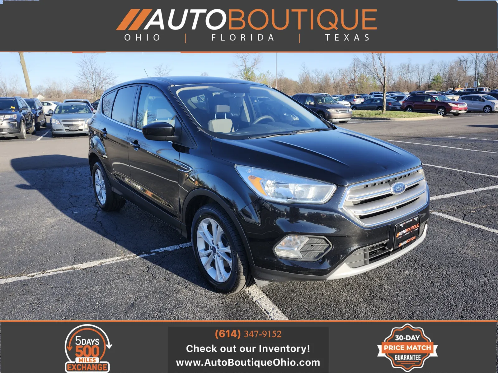 Black 2017 Ford Escape SE for sale in Columbus, OH