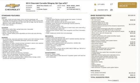 More photos of 2014 Chevrolet Corvette Stingray 2LT at Auto Boutique Ohio, OH