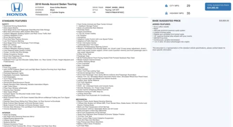 Photos of 2018 Honda Accord Sedan Touring 1.5T for sale in Columbus, OH at Auto Boutique Ohio