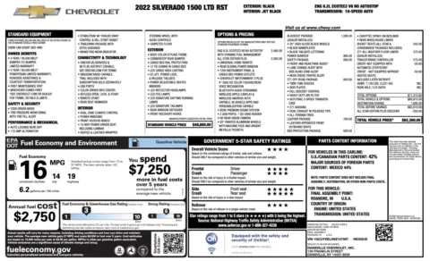 Another view of 2022 Chevrolet Silverado 1500 LTD RST for sale in Columbus, OH at Auto Boutique Ohio