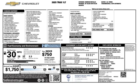 Photos of 2025 Chevrolet Trax LT for sale in Columbus, OH at Auto Boutique Ohio