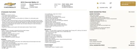 Photos of 2016 Chevrolet Malibu LS for sale in Columbus, OH at Auto Boutique Ohio