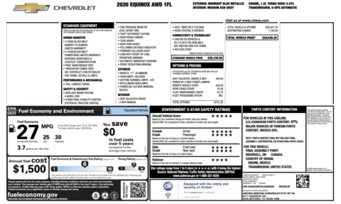 Another view of 2020 Chevrolet Equinox LS for sale in Columbus, OH at Auto Boutique Ohio