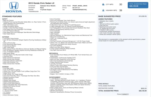 More photos of 2015 Honda Civic Sedan LX at Auto Boutique Ohio, OH