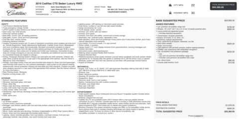 Photos of 2019 Cadillac CTS Sedan Luxury RWD for sale in Columbus, OH at Auto Boutique Ohio