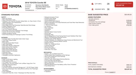 Photos of 2018 Toyota Corolla SE for sale in Columbus, OH at Auto Boutique Ohio