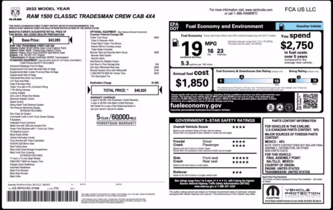 Another view of 2022 Ram 1500 Classic Tradesman for sale in Columbus, OH at Auto Boutique Ohio
