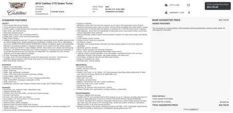 Photos of 2018 Cadillac CTS Sedan AWD for sale in Columbus, OH at Auto Boutique Ohio