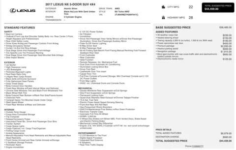 More photos of 2017 Lexus NX Turbo at Auto Boutique Ohio, OH