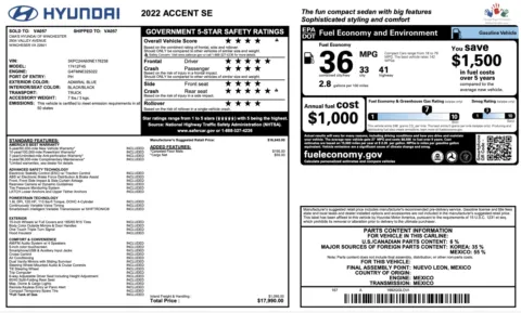 More photos of 2022 Hyundai Accent SE at Auto Boutique Ohio, OH
