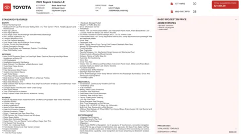 Photos of 2020 Toyota Corolla LE for sale in Columbus, OH at Auto Boutique Ohio