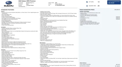 More photos of 2024 Subaru WRX Premium at Auto Boutique Ohio, OH