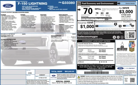 Photos of 2023 Ford F-150 Lightning Pro for sale in Columbus, OH at Auto Boutique Ohio