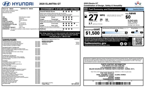 Photos of 2020 Hyundai Elantra GT for sale in Columbus, OH at Auto Boutique Ohio