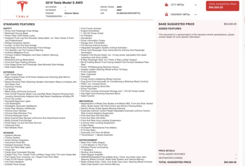 Photos of 2019 Tesla Model S Performance for sale in Columbus, OH at Auto Boutique Ohio