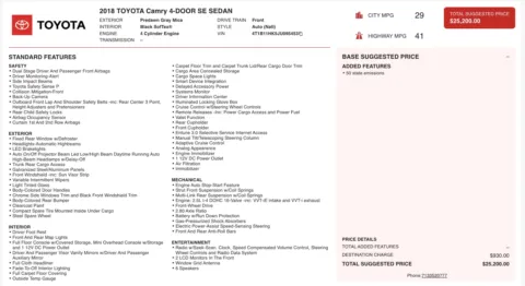 Photos of 2018 Toyota Camry SE for sale in Columbus, OH at Auto Boutique Ohio