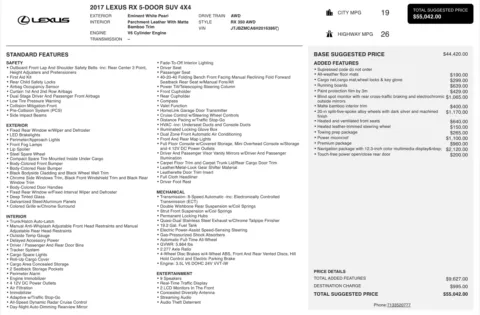 Photos of 2017 Lexus RX 350 for sale in Columbus, OH at Auto Boutique Ohio