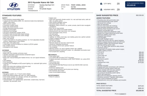 More photos of 2013 Hyundai Azera at Auto Boutique Ohio, OH