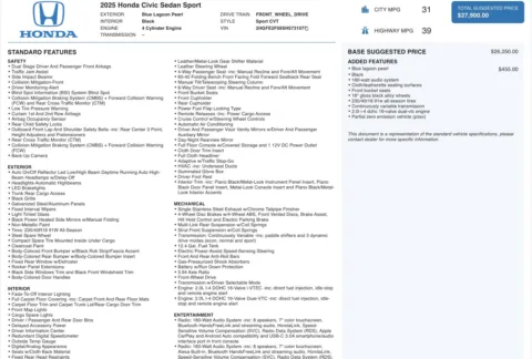 More photos of 2025 Honda Civic Sedan Sport at Auto Boutique Ohio, OH