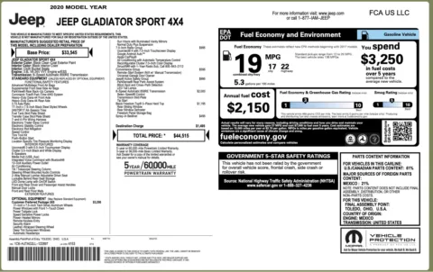 More photos of 2020 Jeep Gladiator Sport S at Auto Boutique Ohio, OH