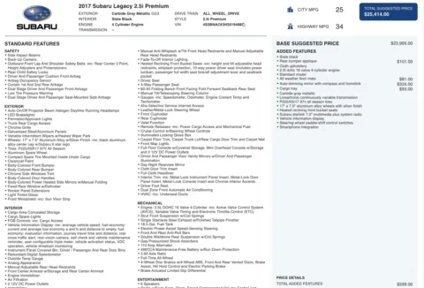 More photos of 2017 Subaru Legacy Premium at Auto Boutique Ohio, OH