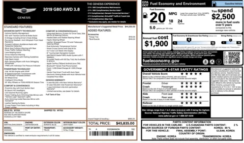 More photos of 2019 Genesis G80 3.8L at Auto Boutique Ohio, OH