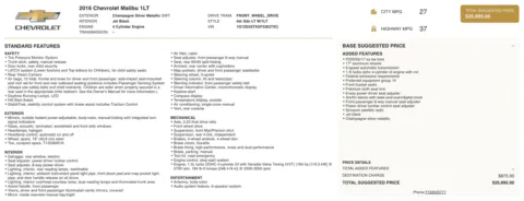 Photos of 2016 Chevrolet Malibu LT for sale in Columbus, OH at Auto Boutique Ohio