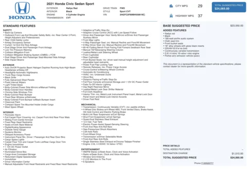 More photos of 2021 Honda Civic Sedan Sport at Auto Boutique Ohio, OH