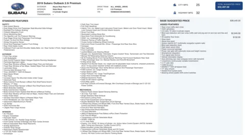 Photos of 2019 Subaru Outback Premium for sale in Columbus, OH at Auto Boutique Ohio