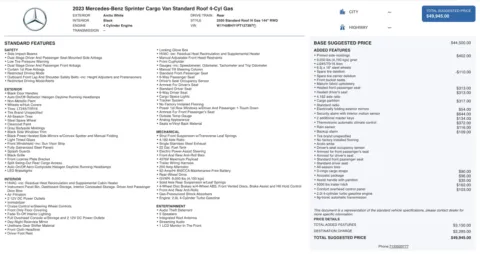 Photos of 2023 Mercedes-Benz Sprinter Cargo Van 2500 for sale in Columbus, OH at Auto Boutique Ohio