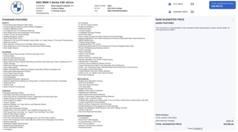 Photos of 2022 BMW 5 Series 530i xDrive for sale in Columbus, OH at Auto Boutique Ohio