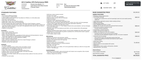 Photos of 2014 Cadillac ATS Performance RWD for sale in Columbus, OH at Auto Boutique Ohio