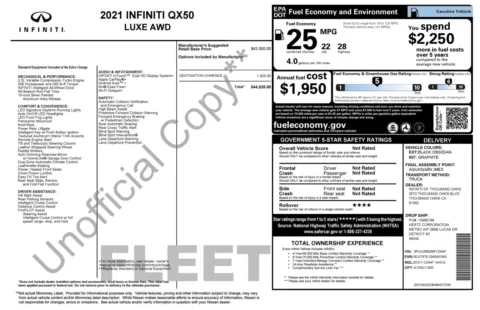 Photos of 2021 INFINITI QX50 LUXE for sale in Columbus, OH at Auto Boutique Ohio