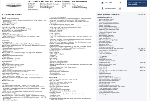 Another view of 2014 Chrysler Town & Country Touring-L 30th Anniversary for sale in Columbus, OH at Auto Boutique Ohio