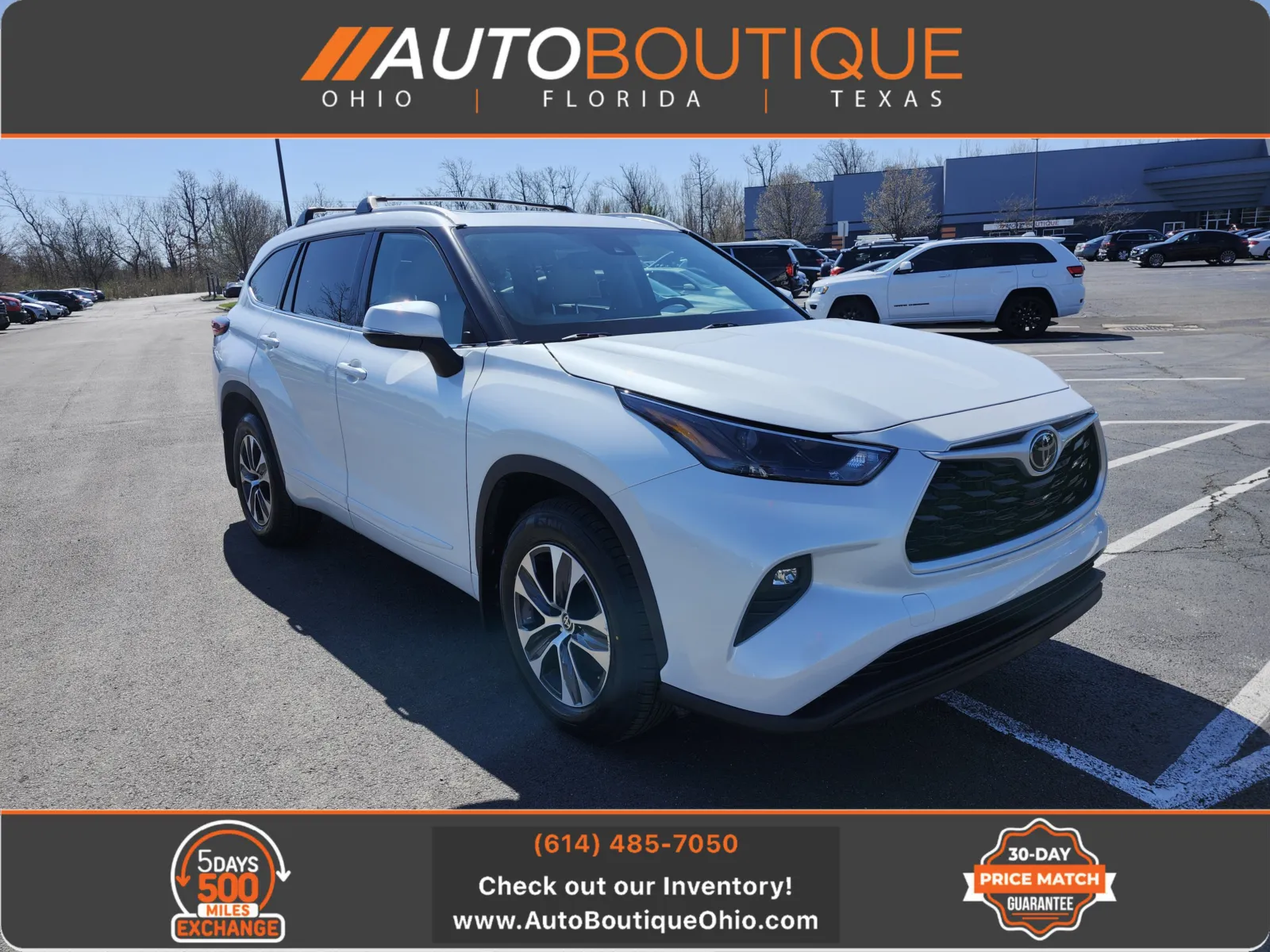 White 2022 Toyota Highlander XLE for sale in Columbus, OH