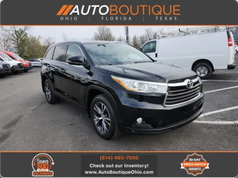 Black 2016 Toyota Highlander XLE for sale in Columbus, OH