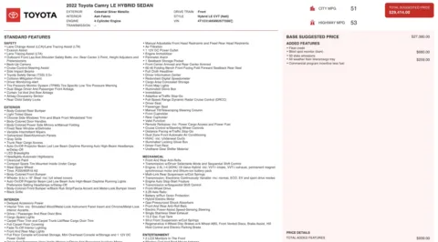 Photos of 2022 Toyota Camry Hybrid LE for sale in Columbus, OH at Auto Boutique Ohio