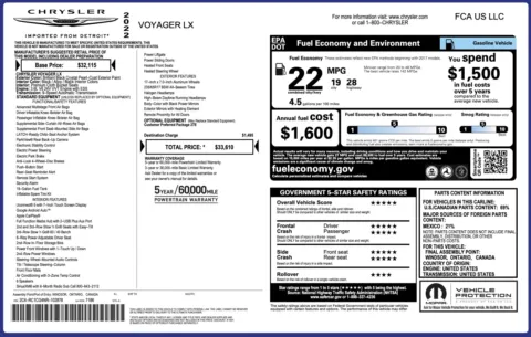 Photos of 2022 Chrysler Voyager LX for sale in Columbus, OH at Auto Boutique Ohio