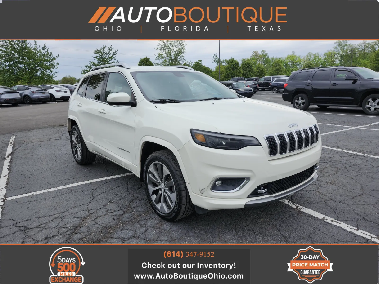 White 2019 Jeep Cherokee Overland for sale in Columbus, OH