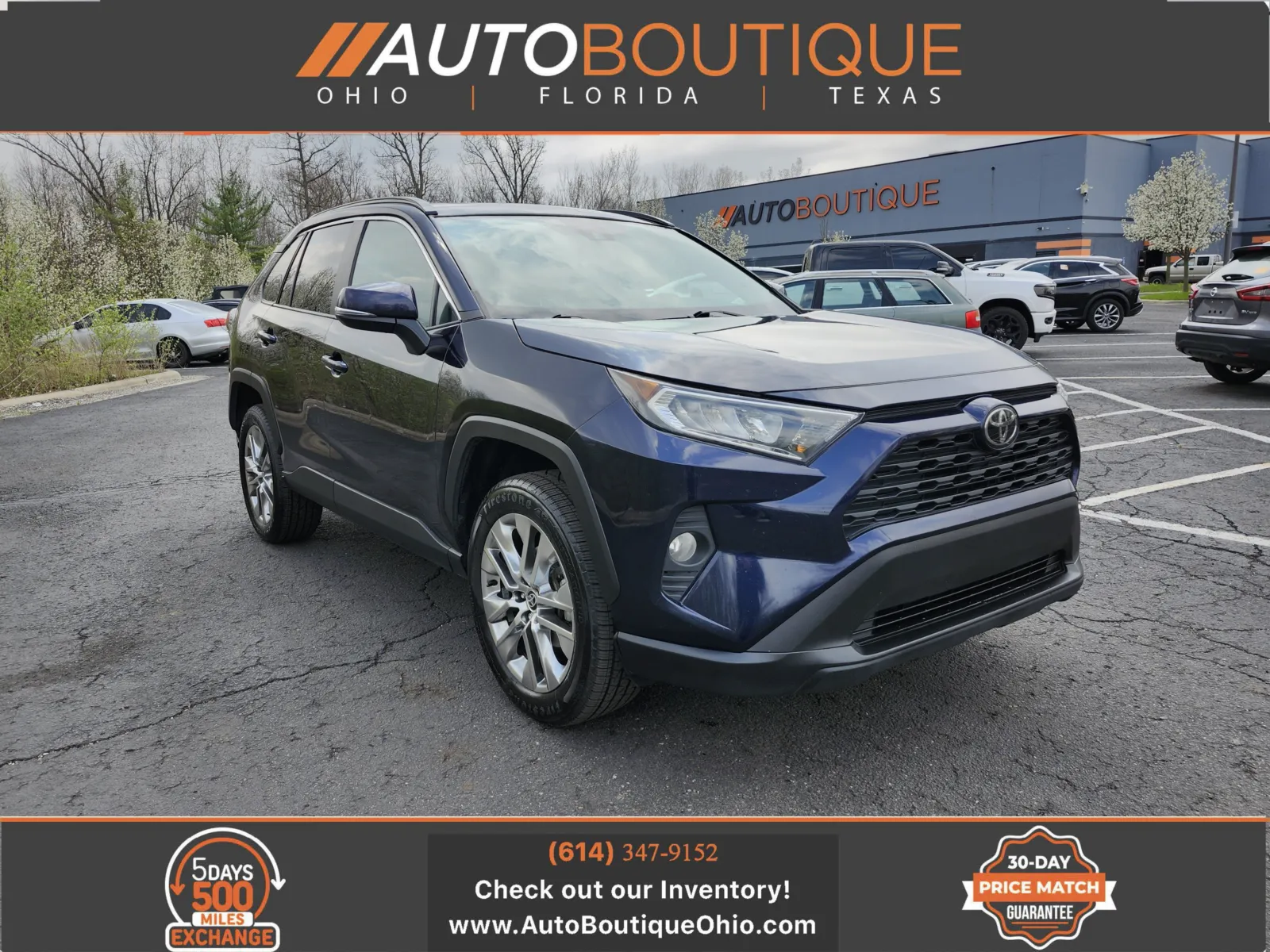 Blue 2021 Toyota RAV4 XLE Premium for sale in Columbus, OH