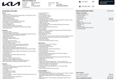 More photos of 2022 Kia Seltos LX at Auto Boutique Ohio, OH