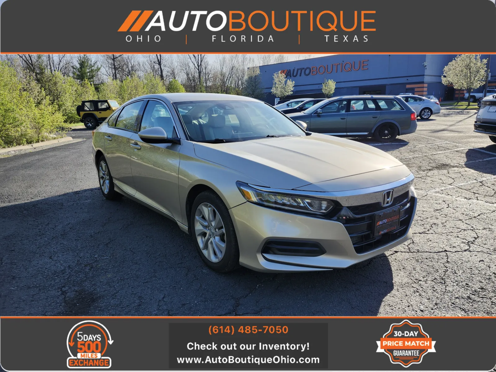 Gold 2018 Honda Accord Sedan LX 1.5T for sale in Columbus, OH