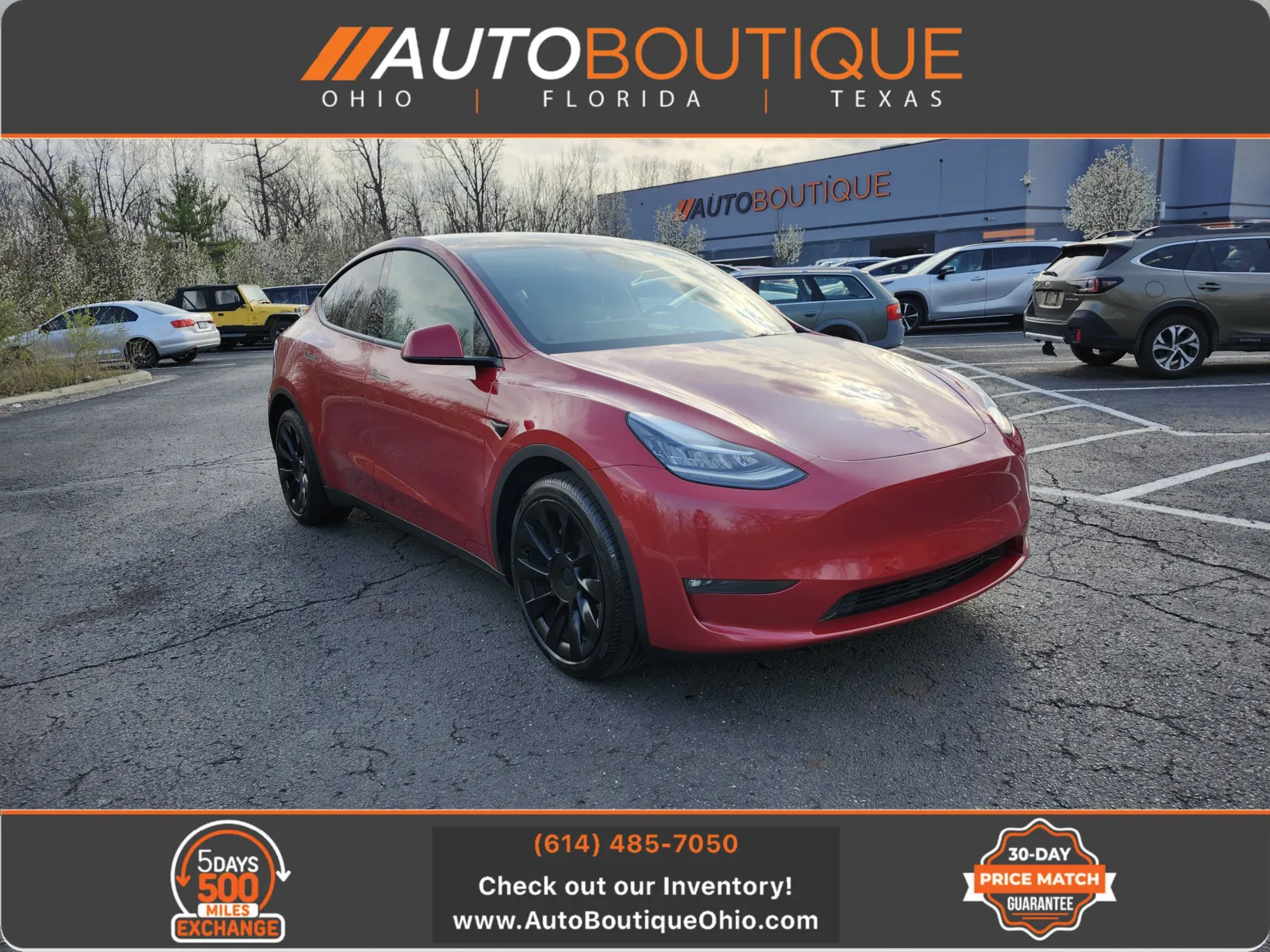 Red 2021 Tesla Model Y Long Range for sale in Columbus, OH