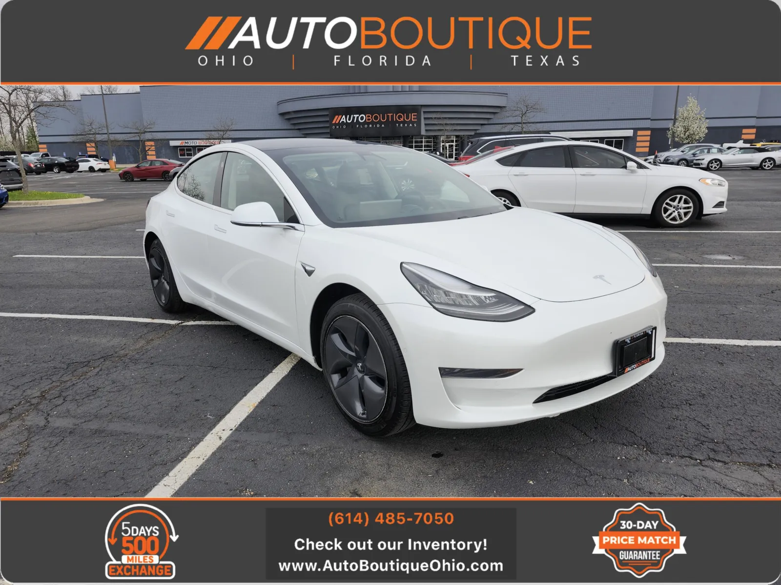 White 2019 Tesla Model 3 Mid Range for sale in Columbus, OH