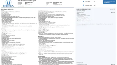 More photos of 2025 Honda Civic Sedan Sport at Auto Boutique Ohio, OH